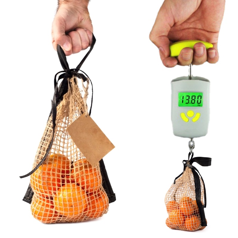 Cân Hành Lý Điện Tử 50Kg / 10g Màn Hình LCD Kèm Móc Treo Tiện Dụng Mang Theo Du Lịch