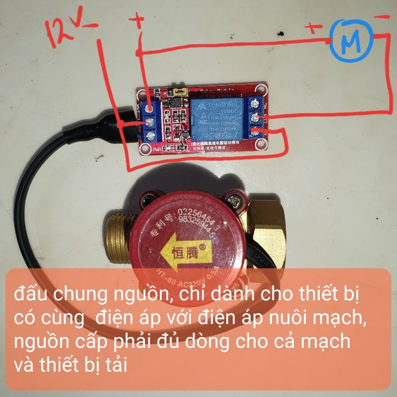Cảm biến dòng chảy tự động tắt mở máy bơm khi khóa nước