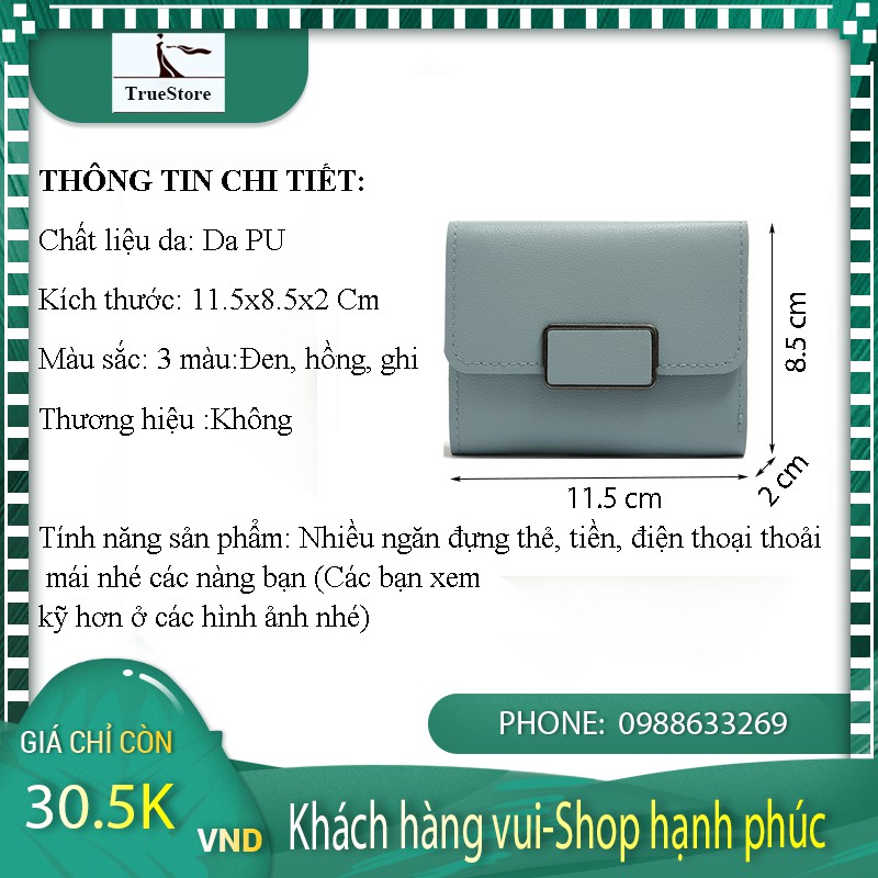 [Trend ví ngắn nữ 2021]Ví cầm tay nữ mini nhiều ngăn chứa tiền, chứa thẻ vô cùng trẻ trung, chuẩn thời trang hàn quốc