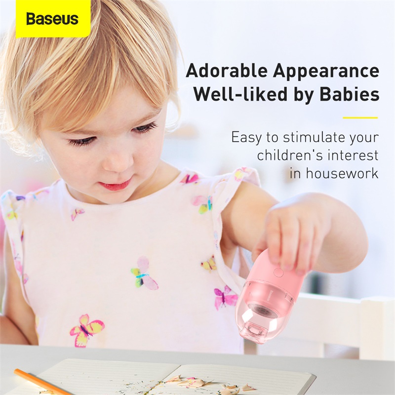 Máy hút bụi BASEUS C2 dạng viên nang để bàn nhỏ gọn sử dụng pin tiện lợi | BigBuy360 - bigbuy360.vn