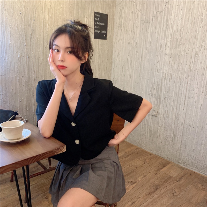 Áo Khoác Vest Tay Ngắn Phong Cách niche Thời Trang Mùa Hè Cho Nam Và Nữ