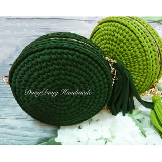 Túi tròn sợi vải handmade