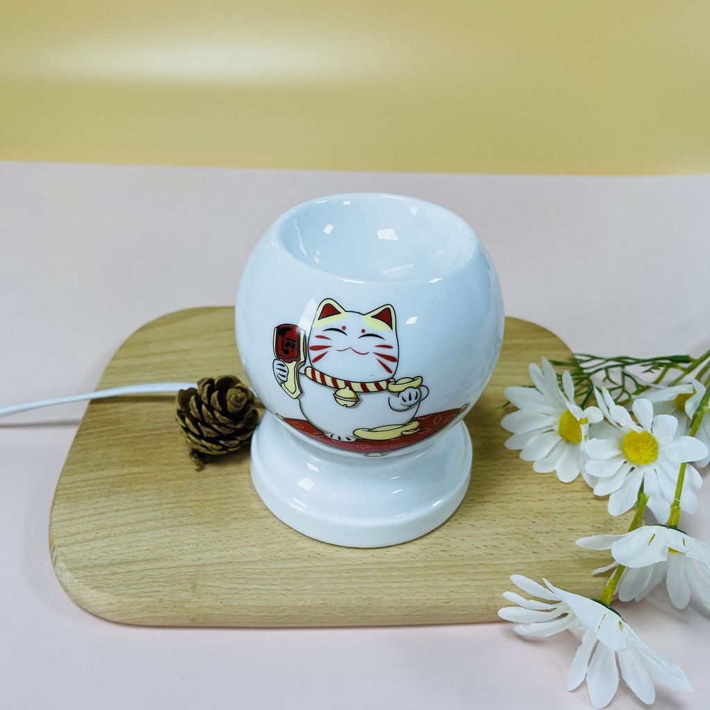 Đèn Xông Tinh Dầu Đuổi Muỗi Mini Chất Liệu Gốm Sứ Thấu Quang Cao Cấp Gomsumailinh