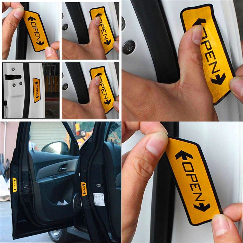 Sticker họa tiết cảnh báo chuyên dụng trang trí cho cửa ô tô