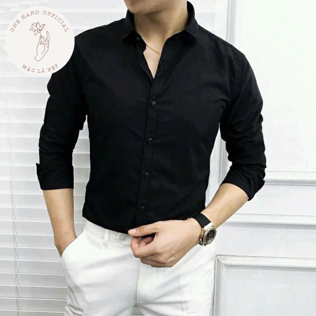 ÁO Sơ Mi Nam Dài Tay Cotton Lịch Lãm Sang Trọng - Chất Vải Sờ Mịn Không Bai, Không Nhăn, Không Xù