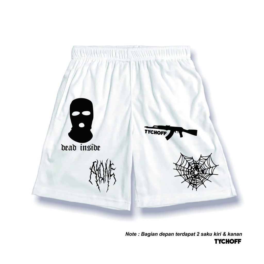 Tychoff Quần Lót BOXER Ngắn Màu Trắng In Chữ "DEAD INSIDE" Cho Nam Và Nữ (UNISEX)