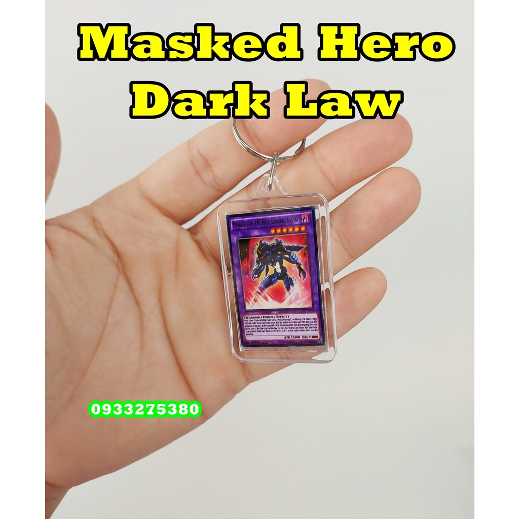 Móc khóa Yugioh - Masked Hero Dark Law