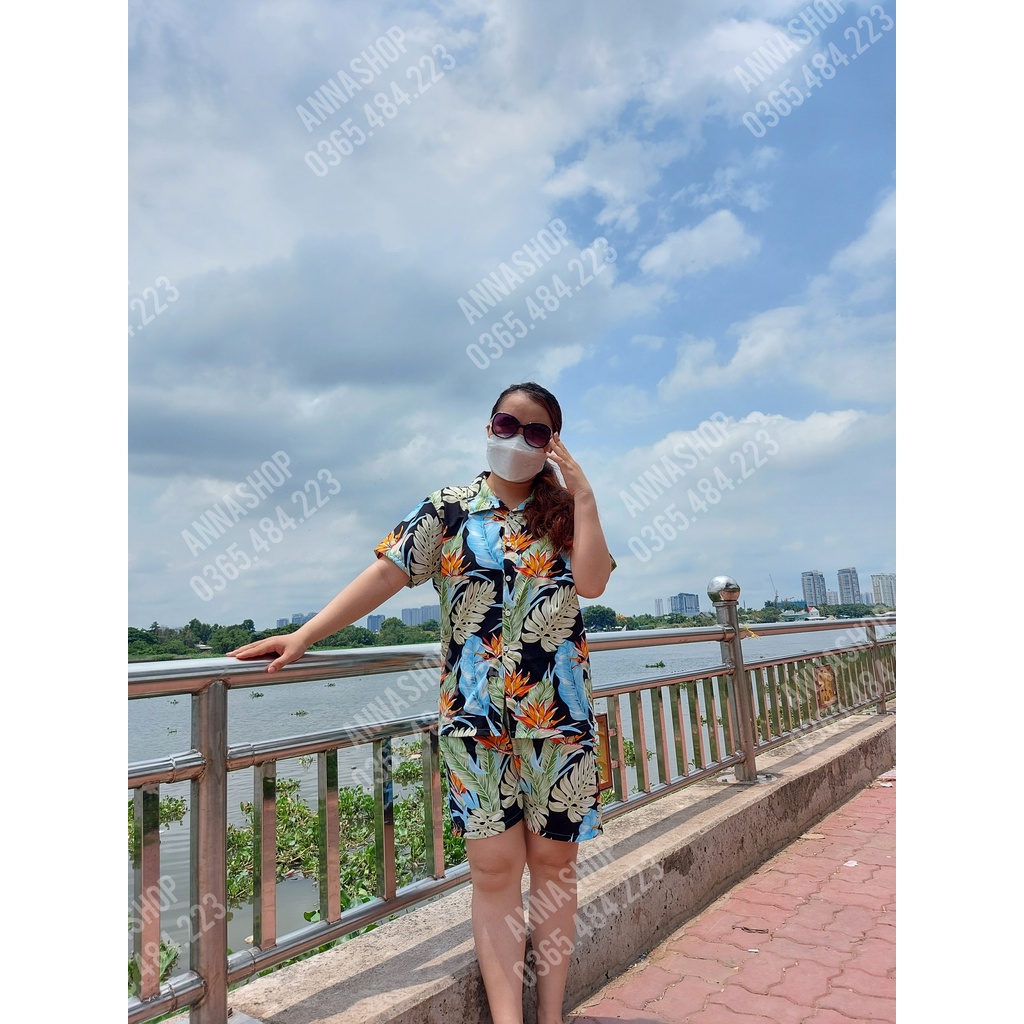 ĐỒ BỘ ĐI BIỂN - MẪU HOA THIÊN ĐIỂU MẪU MỚI, CHẤT VẢI KATE THÁI, MỀM MỊN 7 - 120 ký