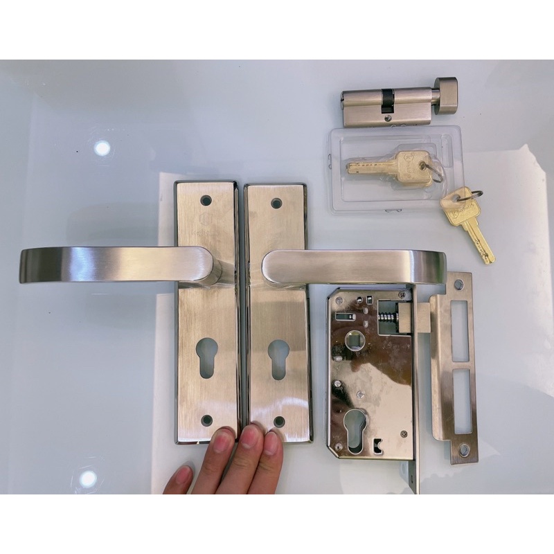 KHÓA CỬA, KHÓA TAY GẠT CỬA GỖ CHẤT LIỆU INOX 304 CAO CẤP NHẬP KHẨU THAILAND