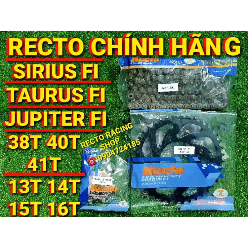 NHÔNG SÊN DĨA SIRIUS Fi/TAURUS/JUPITER FI DĨA 38T 40T 41T NHÔNG 13T 15T 15T 16T RECTO CHÍNH HÃNG