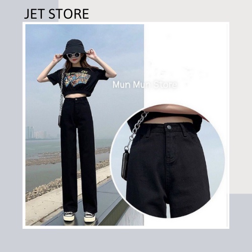 quần jean nữ lưng cao ống rộng mẫu quần bò nữ đẹp 016 | BigBuy360 - bigbuy360.vn