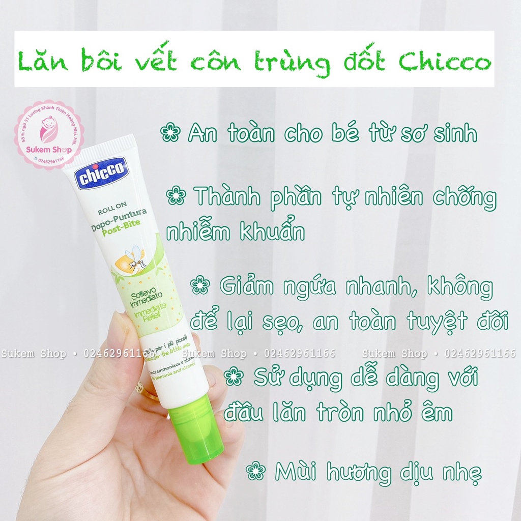 Lăn bôi vết muỗi đốt, côn trùng cắn Chicco