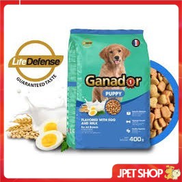 Thức ăn hạt cho chó con GANADOR PUPPY 400g - vị trứng và sữa- Jpet Shop