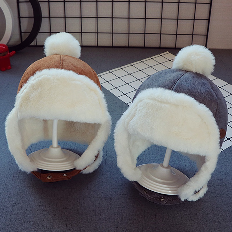 Mũ trượt tuyết bịt tai phủ lông giữ ấm thời trang mùa đông cho bé