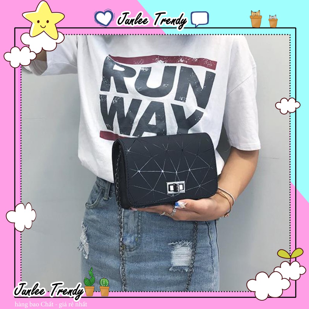 ❤️BÁN LỖ XIN ĐÁNH GIÁ❤️ Túi Đeo Chéo nữ, Túi Xách nữ Kẻ Sọc Thời Trang Hàn Quốc Cao Cấp Da PU DC0030