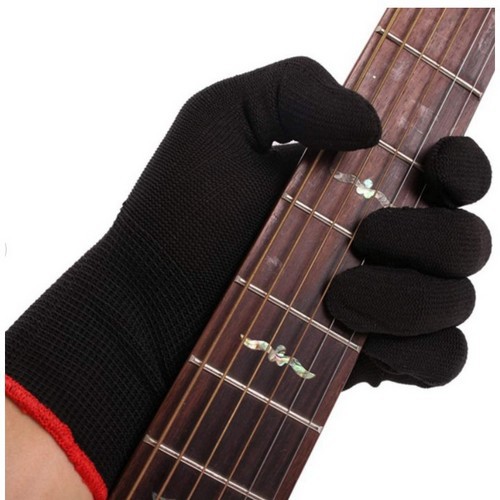 Găng tay lao động sợi mút màu đen  - 13 kim - hấp thụ tốt mồ hôi  - bảo hộ - chơi đàn guitar.