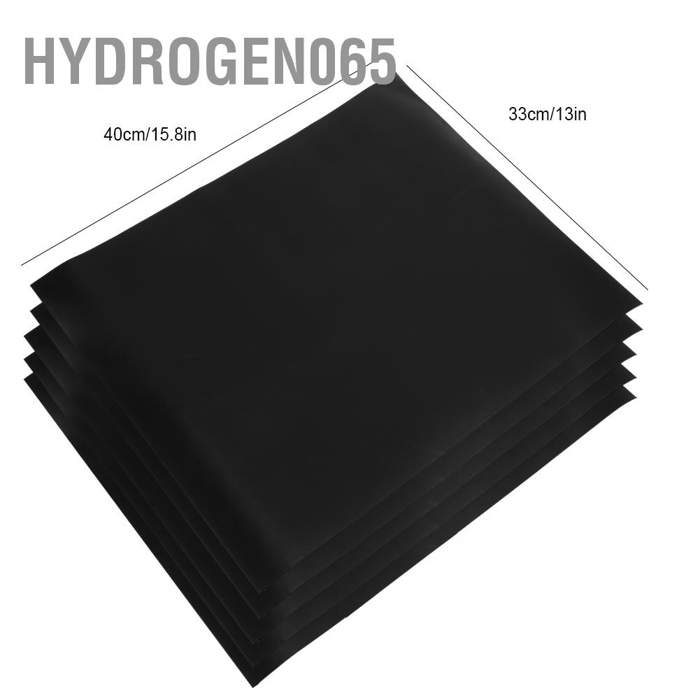 Hydrogen065 5PCS BBQ Mats Reusable Grill Cooking Pad for Household Kitchen Outdoor Ba