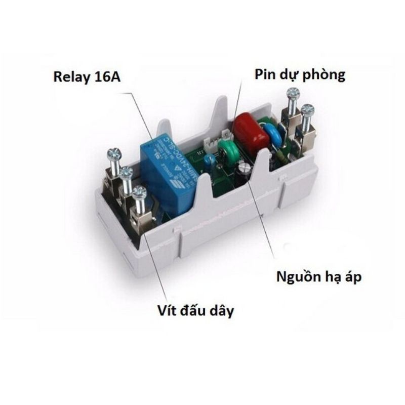 Công tắc hẹn giờ điện tử THC15A - Có khóa màn hình - Lắp tủ điện lập trình - 16A/220V