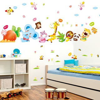 Decal dán tường vườn thú vui nhộn