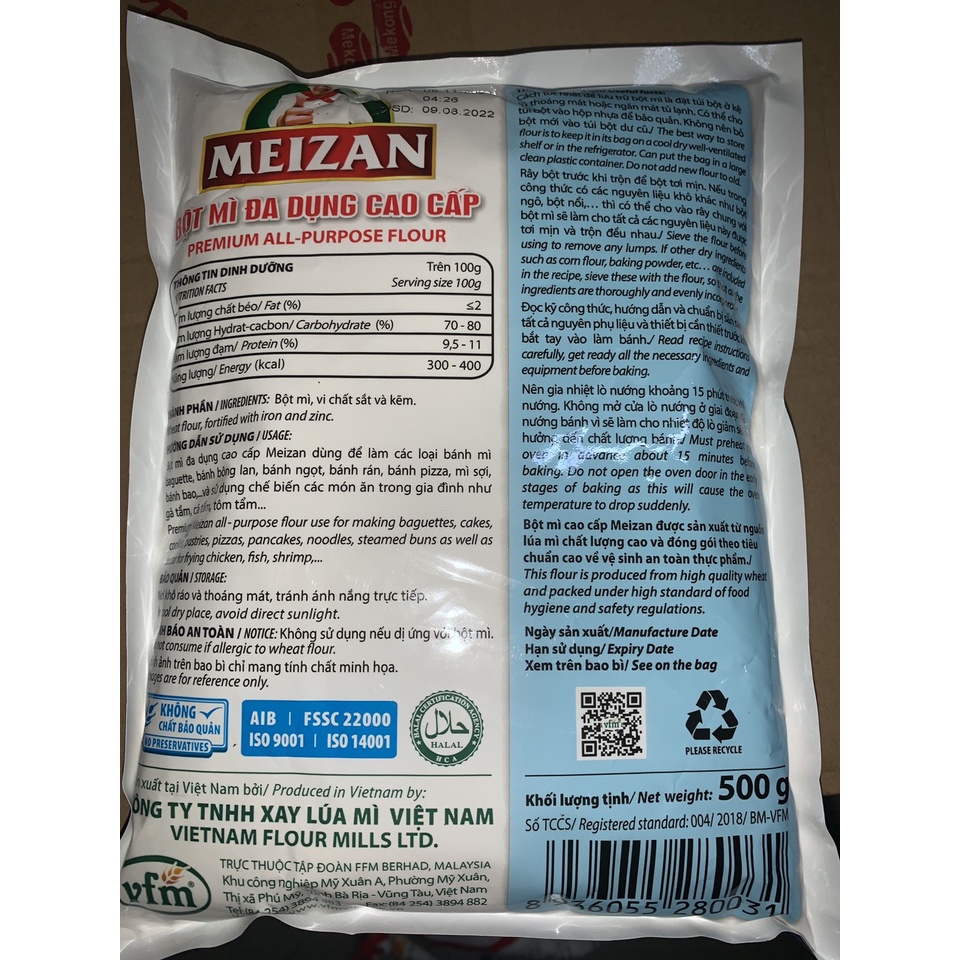 Bột mì Đa dụng MEIZAN 500gr