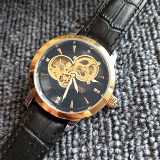 ĐỒNG HỒ CƠ NAM DÂY DA BYINO MÁY NHẬT ( tặng vòng tỳ hưu đeo tay )