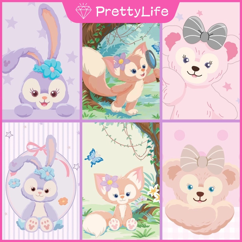 Bộ Tranh Đính Đá 5D Tự Làm 30x40cm/40x50cm Hình Mèo LinaBell Trang Trí Nhà Cửa