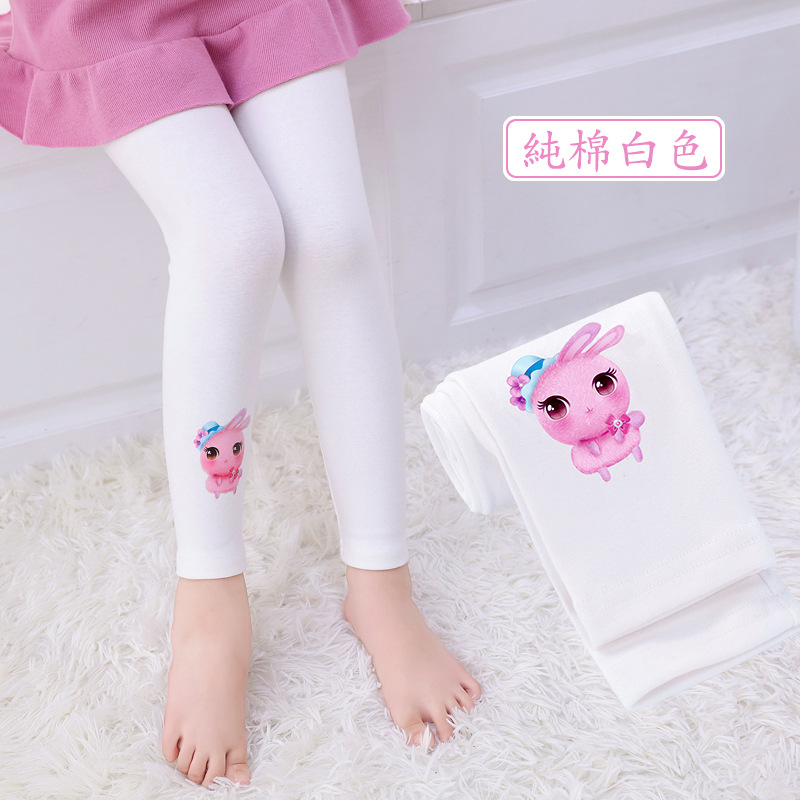 Quần Legging Cotton Màu Trơn Thu Đông 2021 Cho Bé Gái