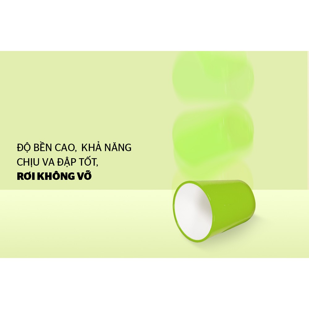 Cốc cách nhiệt 2 lớp Biozone KB-CU310PGN màu xanh Cốm, xanh dương, vàng, trắng