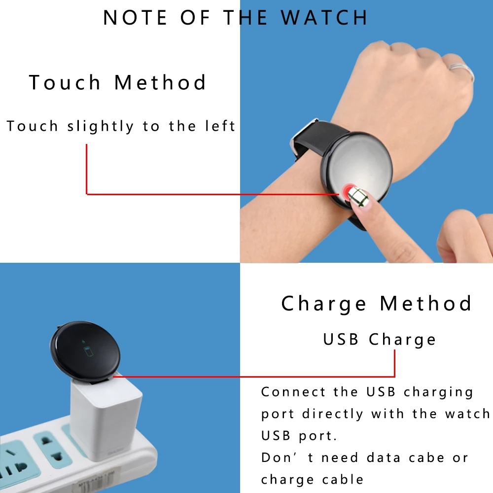 Đồng hồ thông minh TZUZL D18 chống thấm nước theo dõi sức khỏe kết nối bluetooth gọi điện thời trang cho nam và nữ