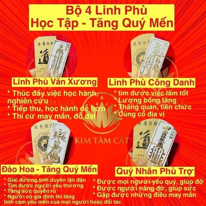 Linh phù dán điện thoại 35 mẫu bình an tài lộc để bóp ví phong thuỷ