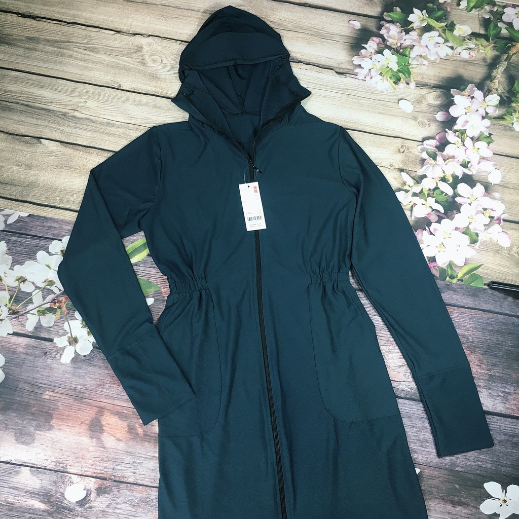 Áo chống nắng nữ toàn thân thông hơi❤️FREE SHIP❤️Áo chống nắng dài che kín chân vải thun kim cương