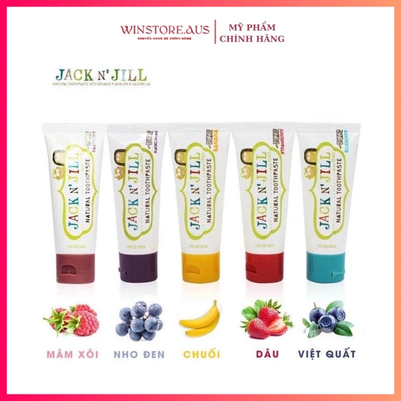 Kem đánh răng cho bé hữu cơ Jack N' Jill Úc Organic chính hãng