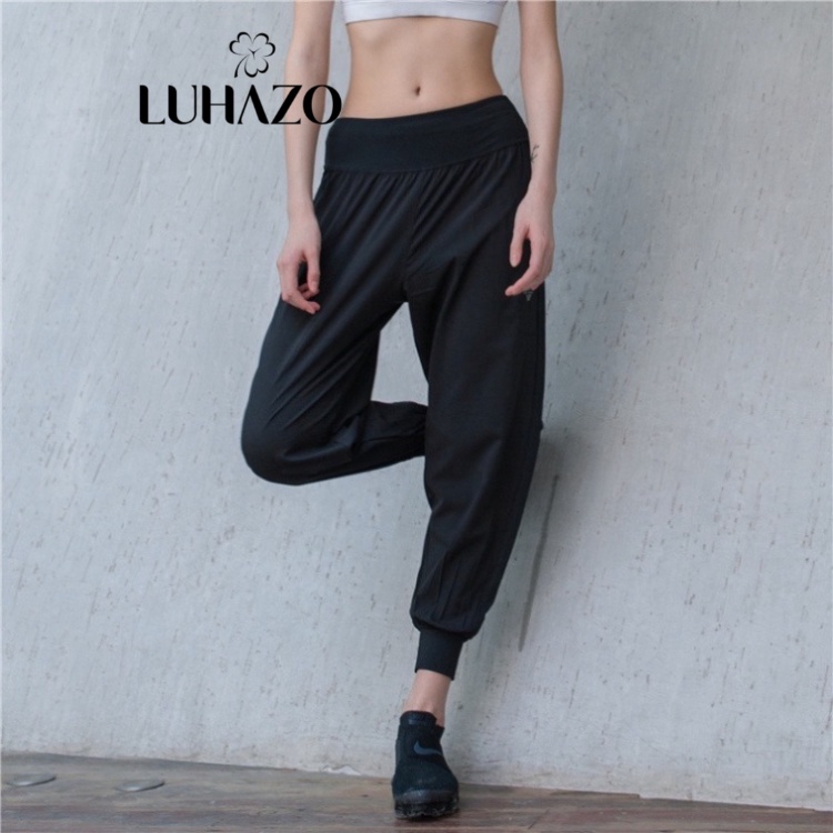 Quần Tập Gym LUHAZO jogger nữ dài rộng thể thao quần bo ống nữ mùa hè yoga erobic F18-59CK TK2T101