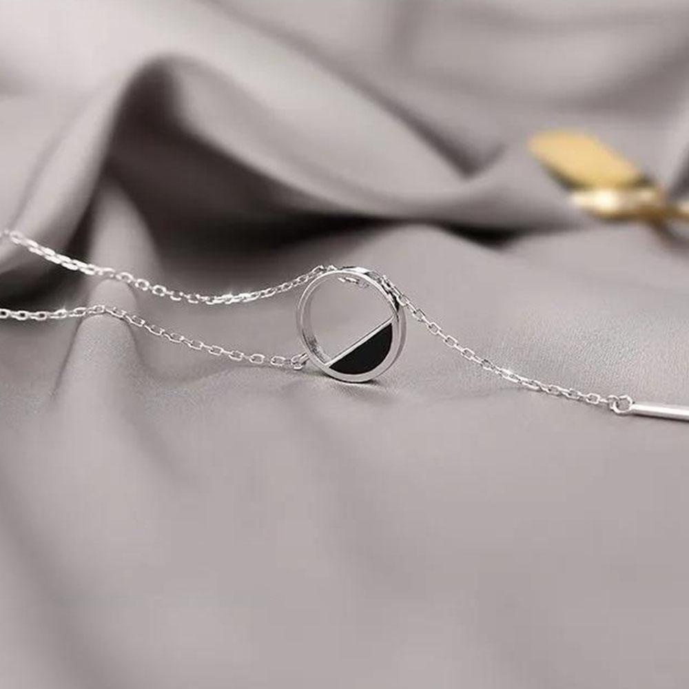 Vòng cổ Mặt Tròn DANILO Thời Trang Cho Nữ|Choker Tua Rua Màu Đen