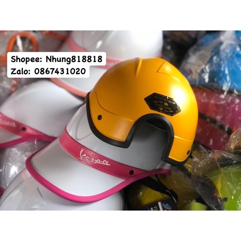 Xả kho Nón bảo hiểm lưỡi trai VESPA thể thao CHÍNH HÃNG / mũ kết bảo hiểm lưỡi trai có khoét sau vespa