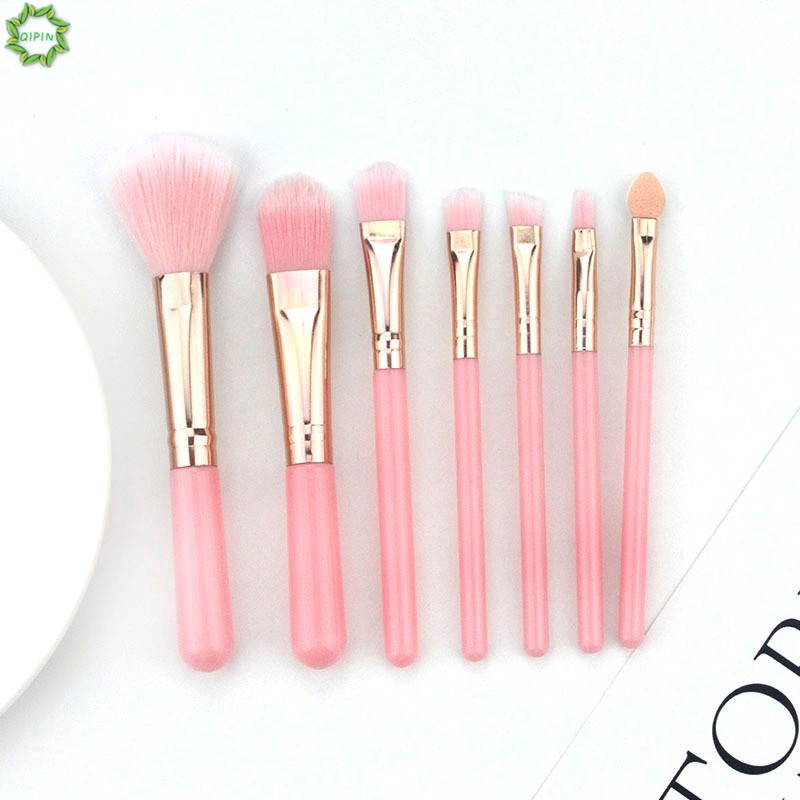 [Hàng mới về] Set 7 Cọ Trang Điểm Mắt / Má Hồng Tiện Dụng Cho Người Mới Bắt Đầu Bộ cọ trang điểm make up cá nhân 8 cây tặng kèm túi zip Vintage Sena Beauty