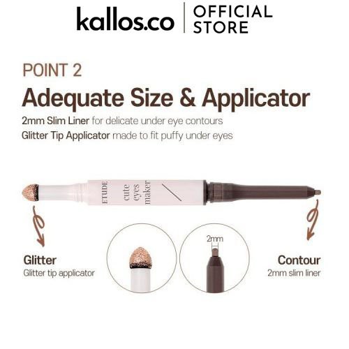 Kẻ Mắt và Nhũ Mắt 2 Đầu Etude House Cute Eyes Maker - Kallos Vietnam