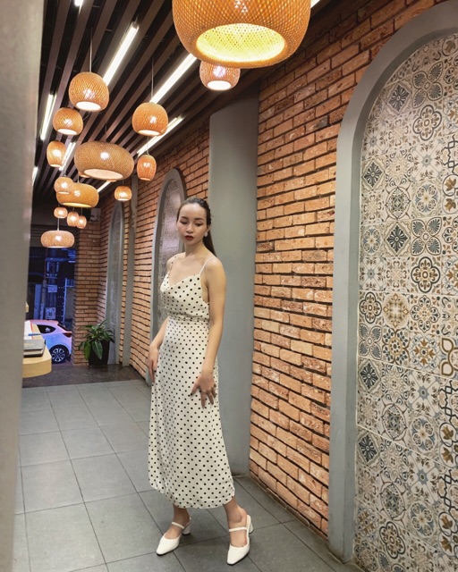 Váy chấm bi 2 dây