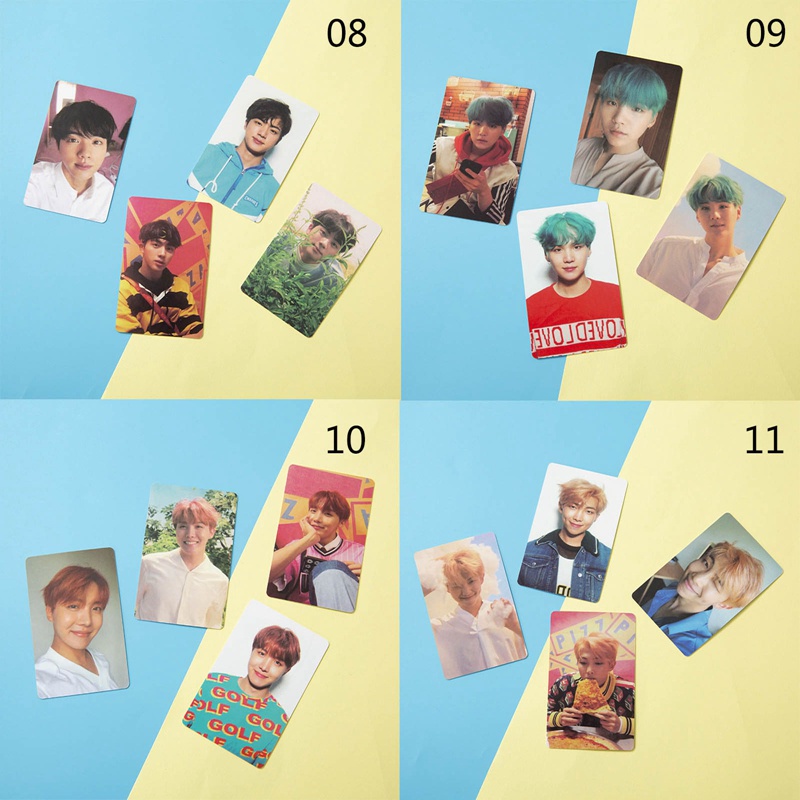Set 4/7 tấm thẻ ảnh in hình thành viên nhóm nhạc BTS