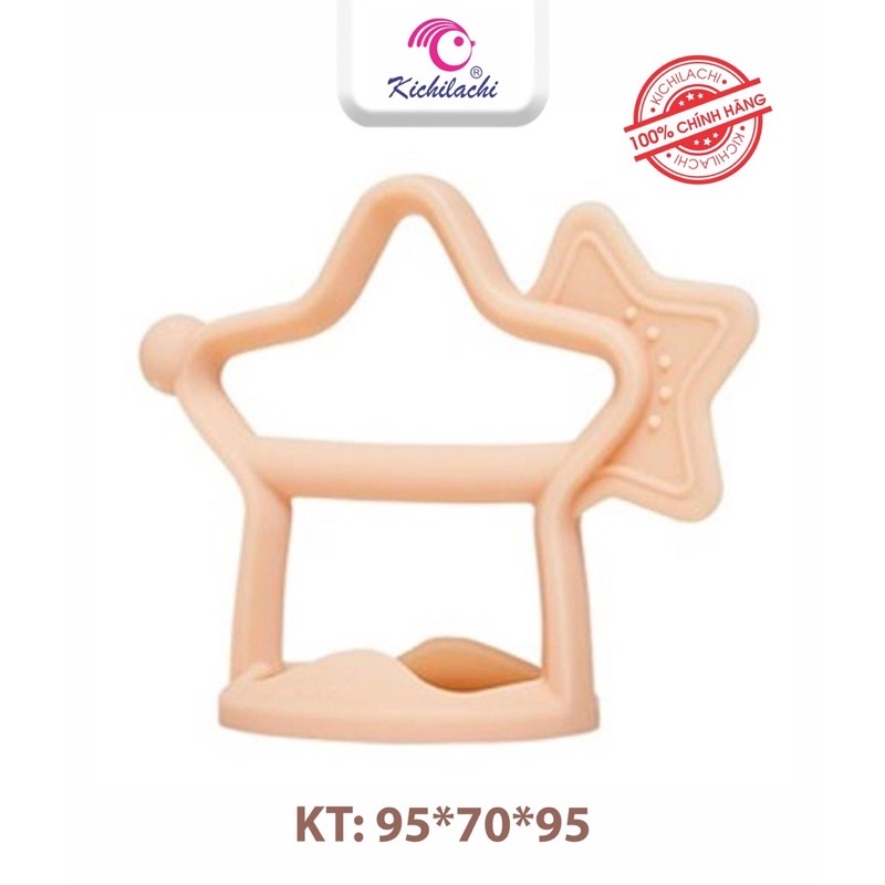 Gặm Nướu silicone mềm hình ngôi sao xỏ đeo tay chống rơi cho Bé Kichilachi Kichi