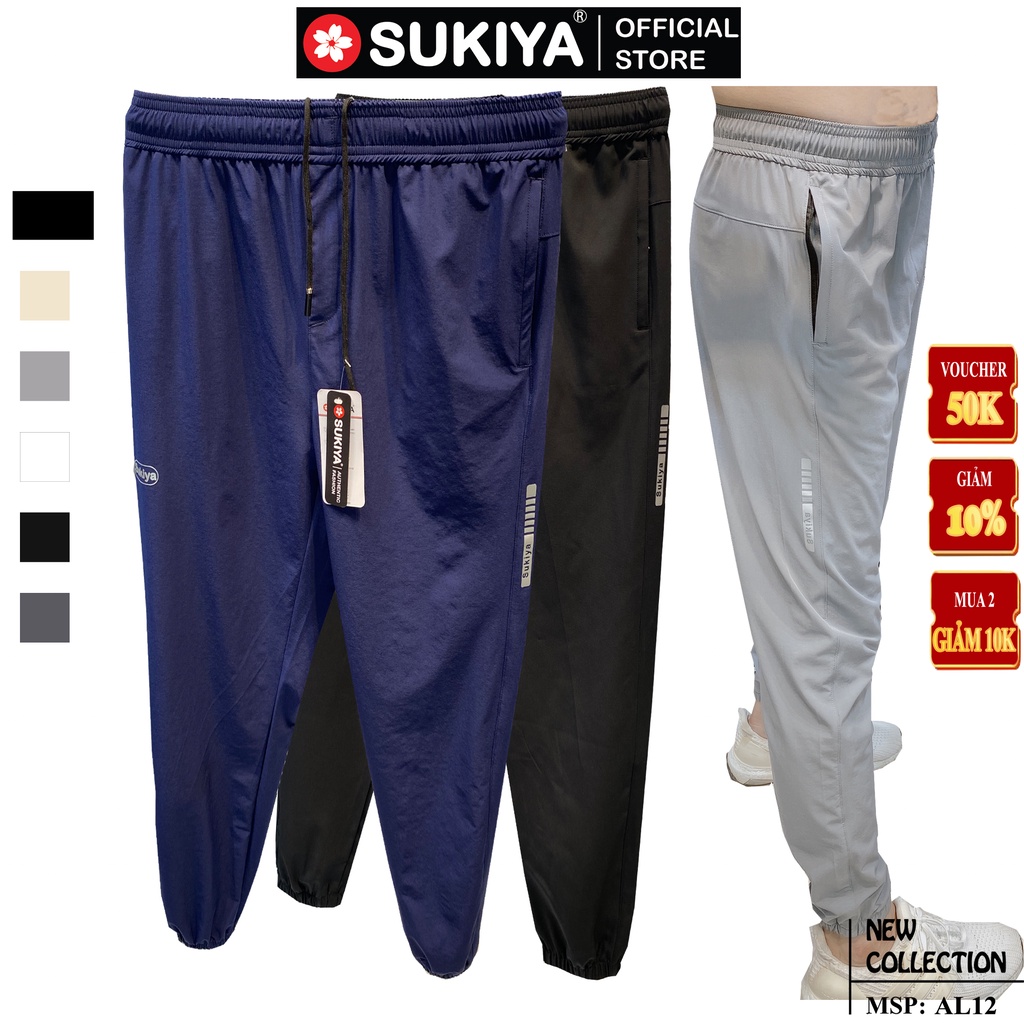 Quần baggy Nam Sukiya Vải Nhập Nhật Bản Cao cấp, Quần Jogger Nam cạp chun QTT02