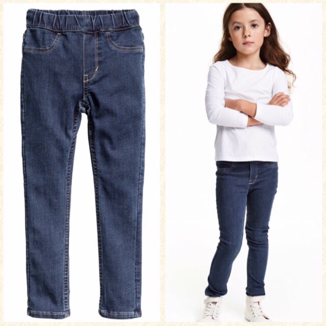(Có mẫu mặc thật) Quần legging jeans denim mềm xách tay H&M us