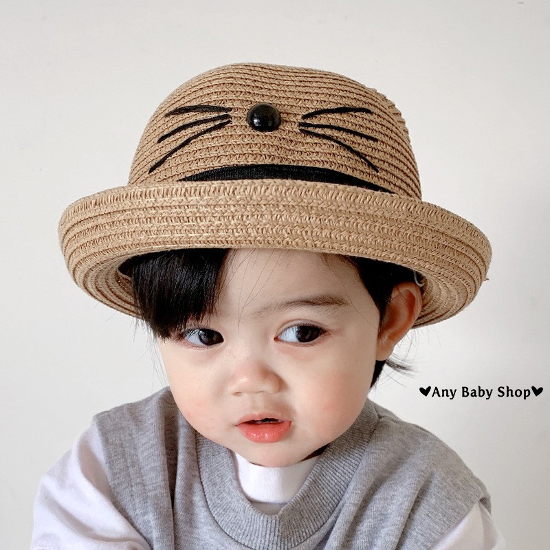 Nón cói cho bé trai bé gái siêu xinh hình mèo cute với 3 màu xinh yêu(hàng có sẵn)❣❣