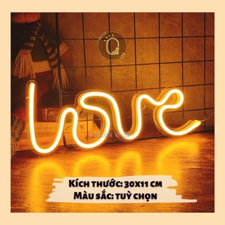 Đèn Led Neon trang trí chữ Love, led dẻo uốn chữ, đèn ngủ.