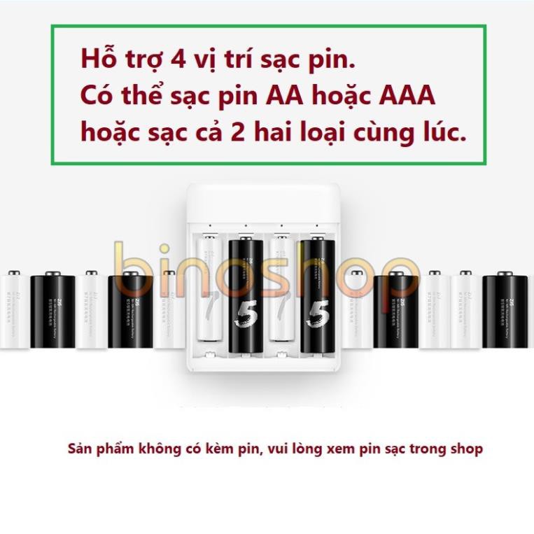 Bộ sạc pin AA/AAA Xiaomi PB401 và Pin sạc AA Xiaomi Zi5