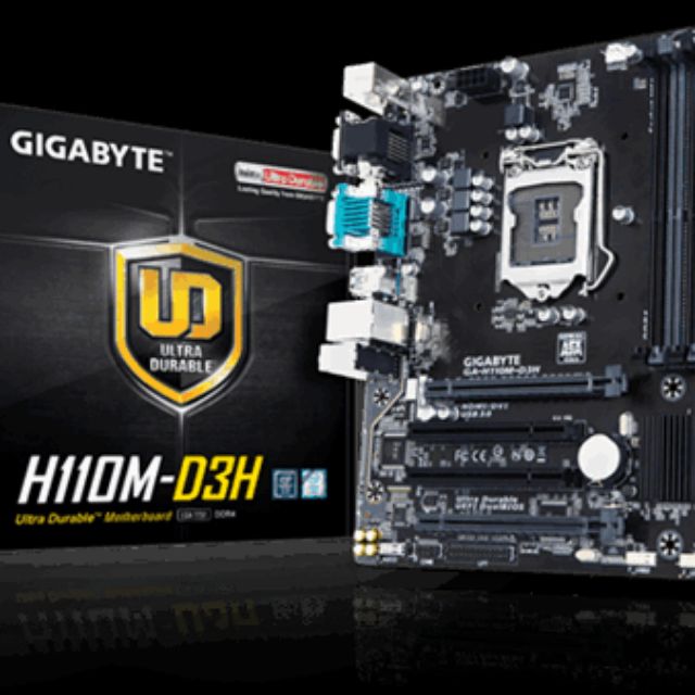 Main gigabyte H110 -D3H socket 1151.DDR4 (4khe). Like new (Bh  12 tháng)