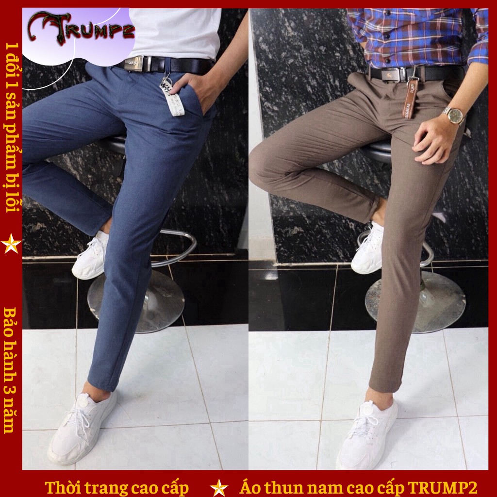 Quần Tây Nam Cao Cấp 💝Giống Hình 100%💝 Chất Vải Kate Co Dãn Phong Cách Hàn Quốc Hàng Xuất Khẩu TRUMP2