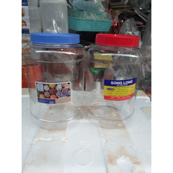 Lọ nhựa - Hộp nhựa - keo đựng thực phẩm - đồ khô 3,5L - 5L - 7L - 10L hàng Việt Nhật - Song Long