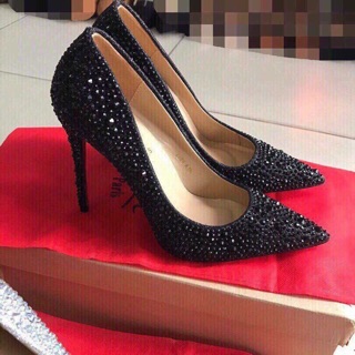 Giày cao gót Louboutin Đá Ánh Kim