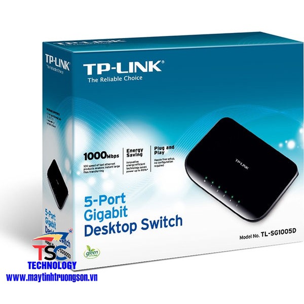 Switch Chia Mạng 5 Cổng Gigabit TP-Link LS105G/ TL-SG1005D | Switch 5 Cổng 10/100/1000Mbps